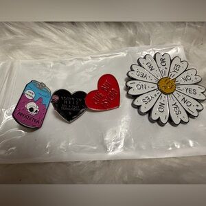 Trendy Enamel Pin Set - NWT